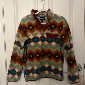 Patagonia Men's Chevron Pattern Sweater - Brown, Blue, Cream